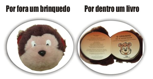 Livro de Pelúcia - Ursinho , 12 páginas.